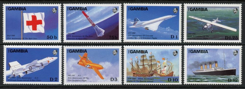 Gambia 1988 SG.784-791 U/M