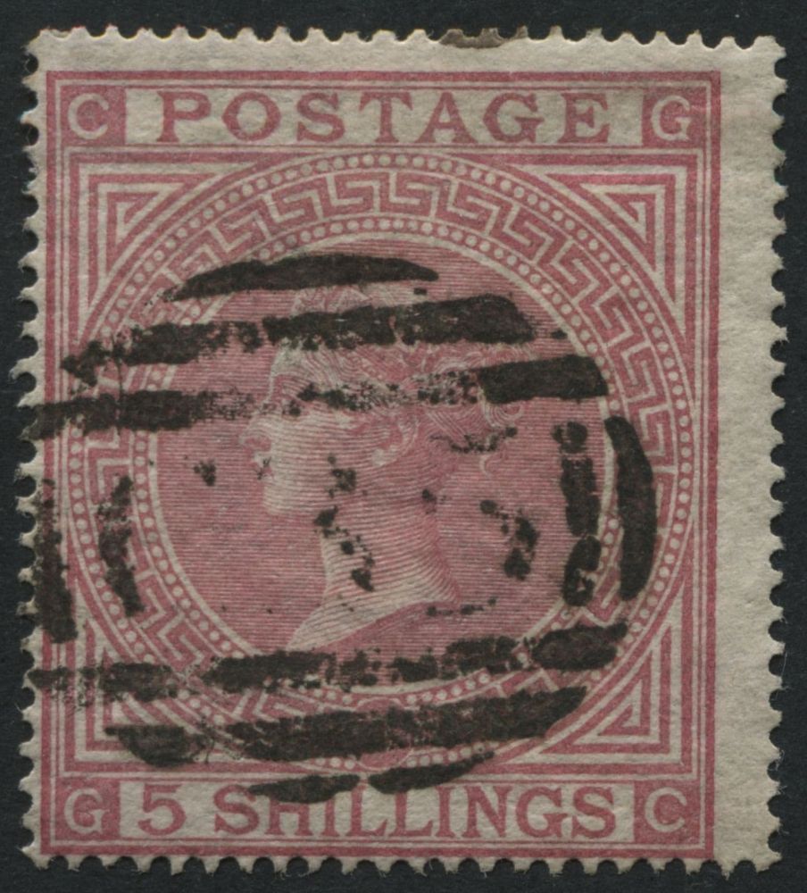 GB used in COLOMBIA Z109 1867-74 5s Rose GC, centred to lower left but F/U with C35 of Panama