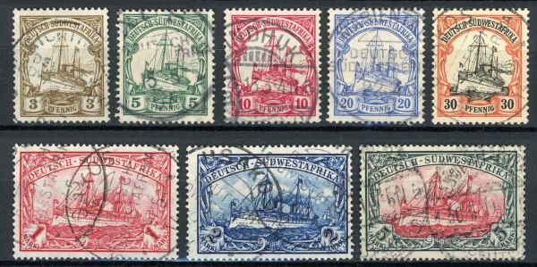 German Colonies / German South-West Africa 1901 SG.24-30,32 F/U