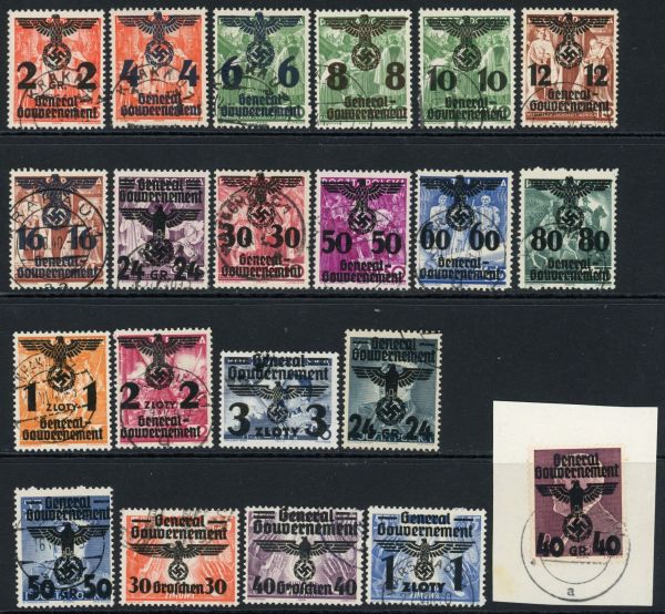 German Occupation of Poland 1940 SG.372-391 F/U