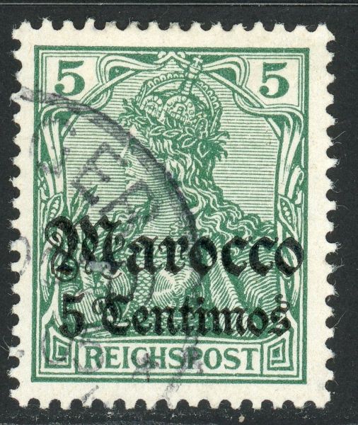 German Post Offices in Morocco 1905 SG.25 F/U