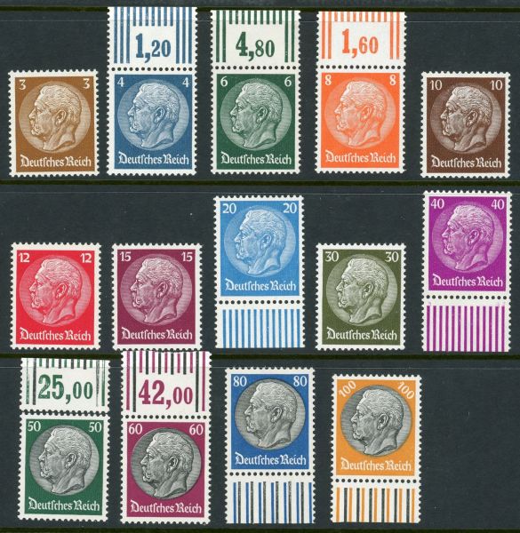 Germany 1933-41 SG.494A-509A U/M (with certificate)