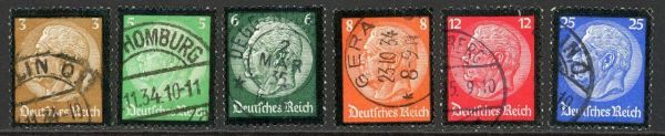 Germany 1934 SG.545-550 F/U (1)