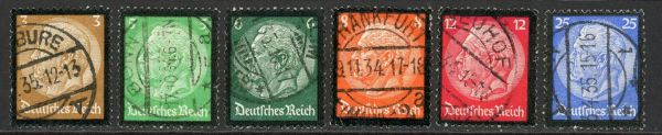 Germany 1934 SG.545-550 F/U (2)