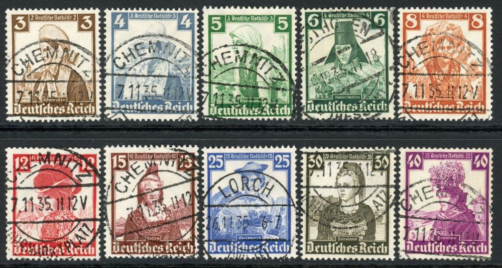 Germany 1935 SG.585-594 F/U (1)