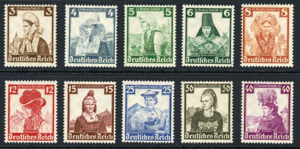 Germany 1935 SG.585-594 U/M