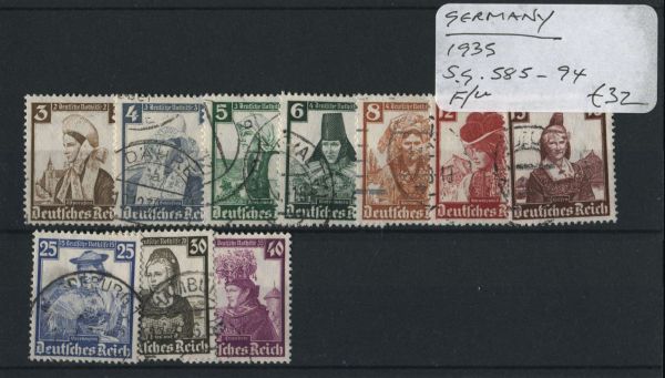 Germany 1935 SG.585-94 F/U