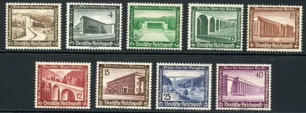 Germany 1936 SG.623-631 U/M