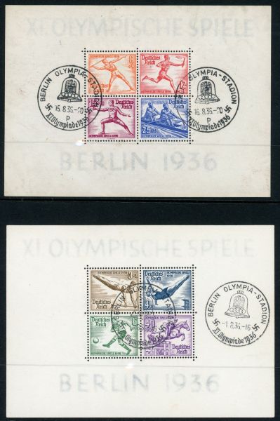 Germany 1936 SG.MS613a F/U (2 sheets)