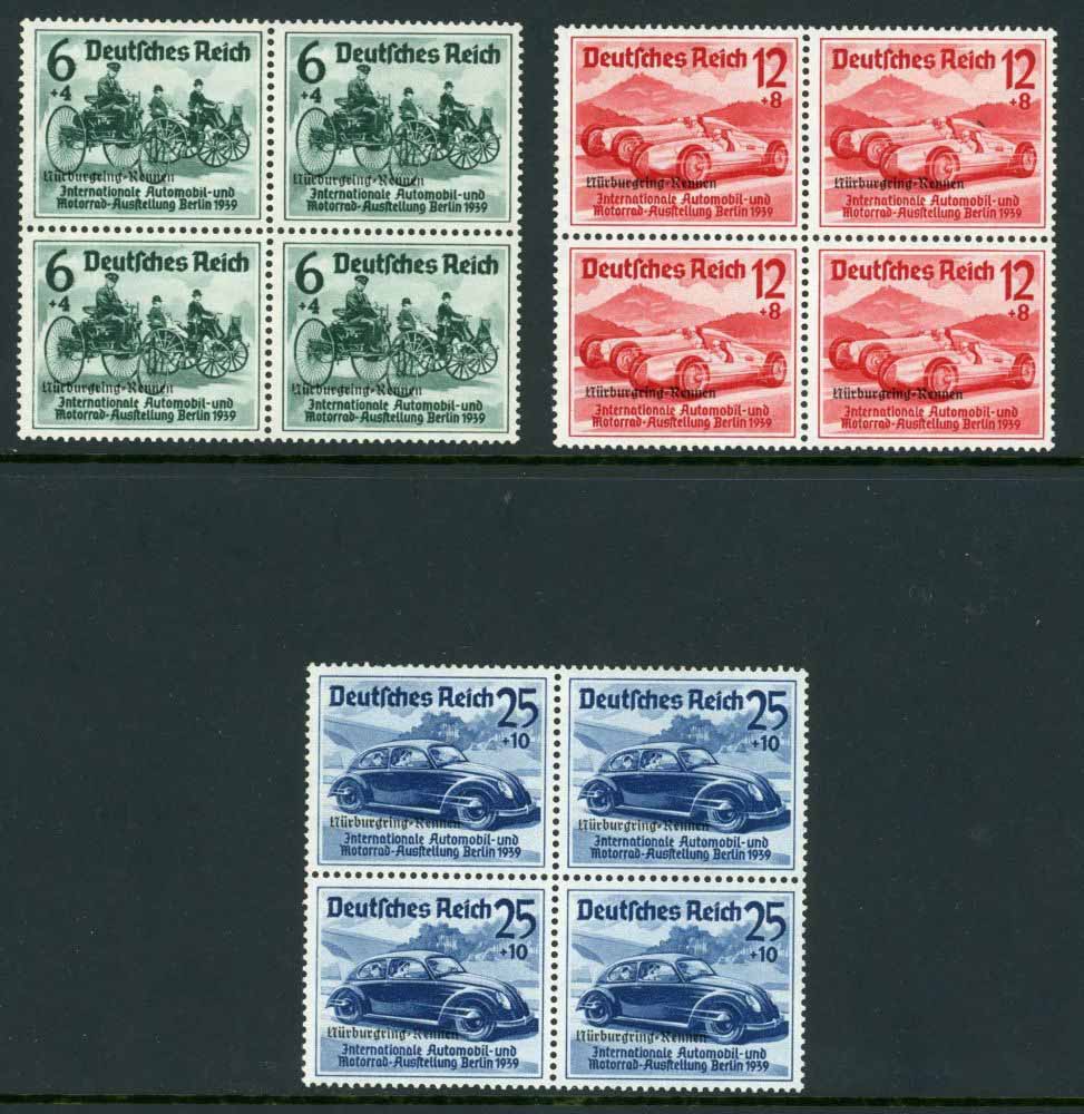 Germany 1939 SG.683-685 2x U/M blocks of 4