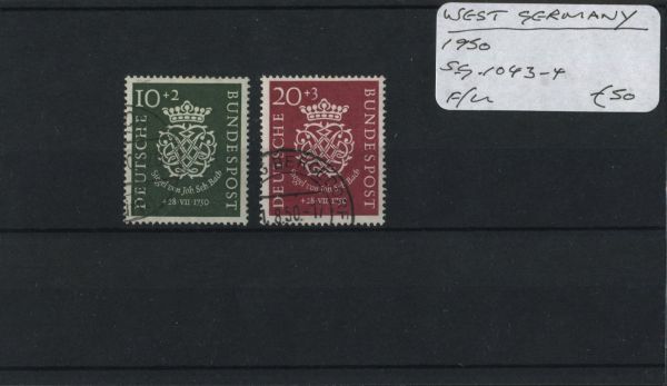 Germany 1950 SG.1043-4 F/U (Lot 3)