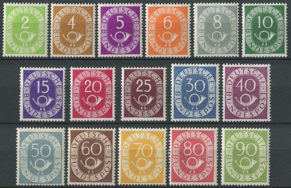 Germany 1951-2 SG.1045-1060 Unmounted Mint