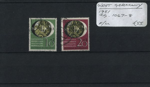 Germany 1951 SG.1067-8 F/U (Lot 2)