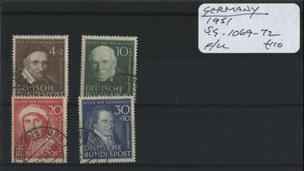 Germany 1951 SG.1069-72 F/U