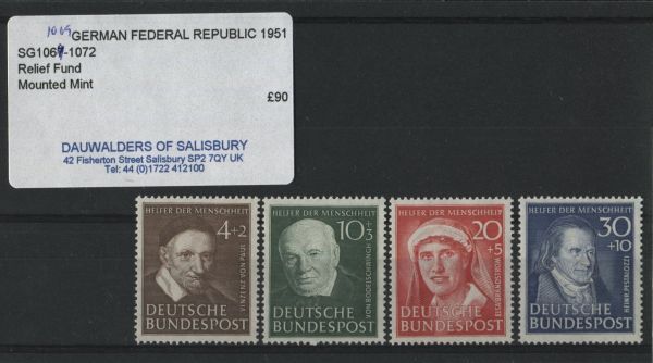 Germany 1951 SG.1069-72 M/M