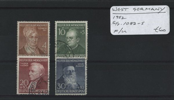 Germany 1952 SG.1082-5 F/U