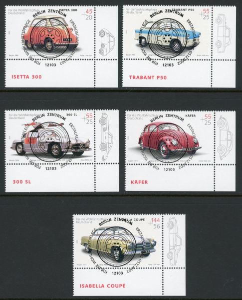 Germany 2002 SG.3144-3148 F/U