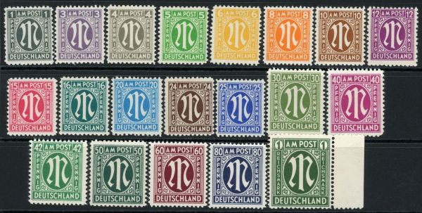 Germany / Allied Occuaption / British & American Zones 1945-46 SG.A16-A35 U/M