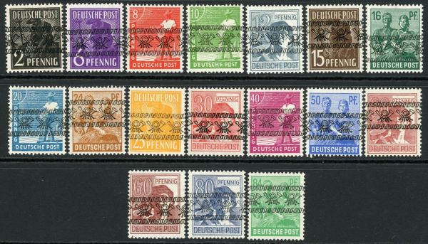 Germany / Allied Occuaption / British & American Zones 1948 SG.A36-A52 U/M