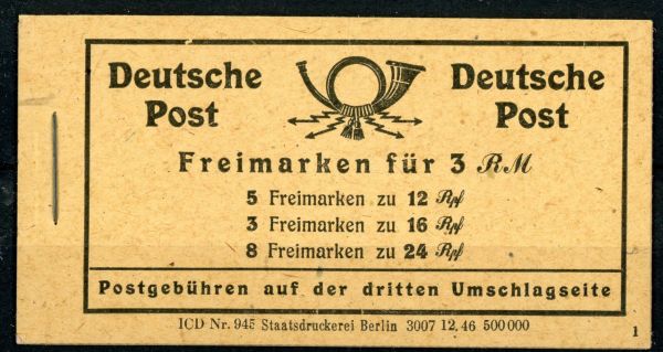 Germany / Allied Occupation 1947 SG.SB49 U/M