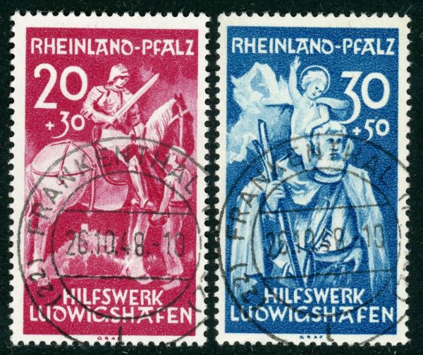 Germany / Allied Occupation / French Zone / Rhineland-Palatunate 1948 SG.FR30-FR31 F/U