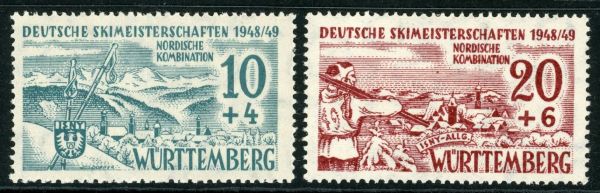 Germany / Allied Occupation / French Zone / Wurttemberg 1949 SG.FW38-FW39 U/M