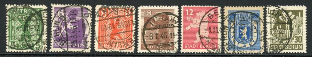 Germany / Allied Occupation / Russian Zone / Berlin-Brandenburg 1945 SG.RA8-RA14 F/U