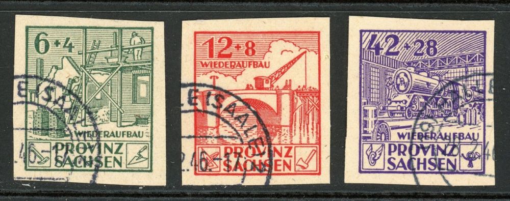 Germany / Allied Occupation / Russian Zone / Saxony 1946 SG.RC29-RC31 F/U