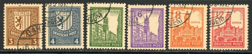 Germany / Allied Occupation / Russian Zone / West Saxony 1946 SG.RD37-RD42 F/U (2)