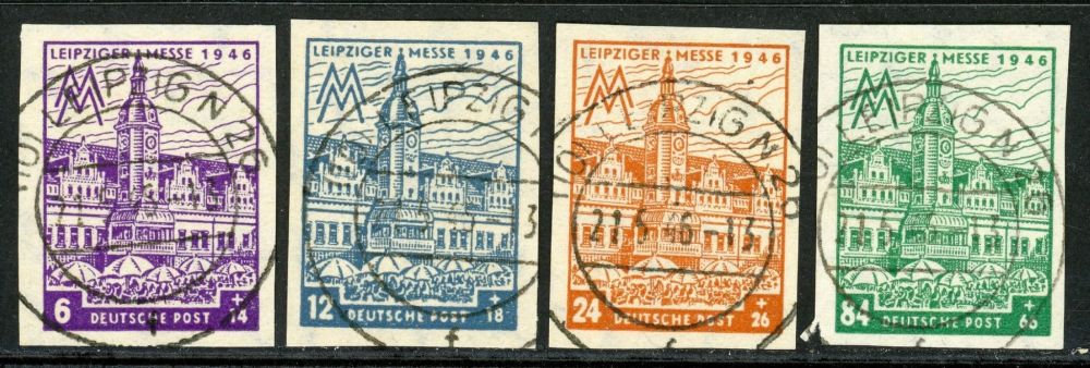 Germany / Allied Occupation / Russian Zone / West Saxony 1946 SG.RD47-RD50 F/U (2)