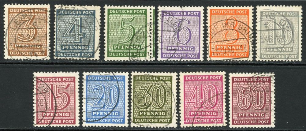 Germany / Allied Occupation / Russian Zone / West Saxony 1946 SG.RD5-RD16 F/U (2)