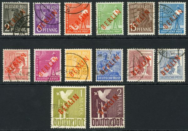 Germany / Berlin 1949 SG.B21-B34 F/U (1)