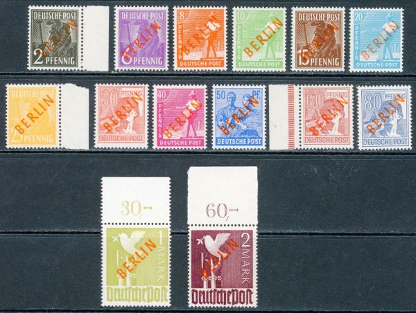 Germany / Berlin 1949 SG.B21-B34 U/M