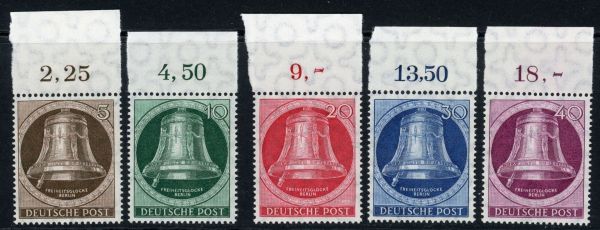 Germany / Berlin 1951 B75-B79 U/M