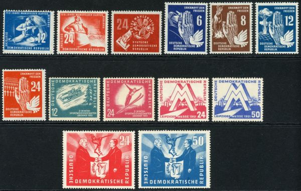 Germany / East 1950-51 SG.E30-E42 U/M (E39-E40 M/M)