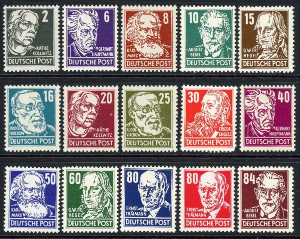 Germany / East 1952-53 SG.E82-E96 U/M