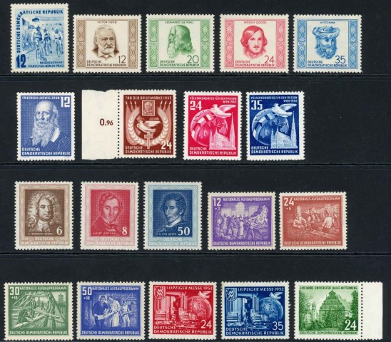 Germany / East 1952 SG.E60-67,73-81, 97-97 U/M