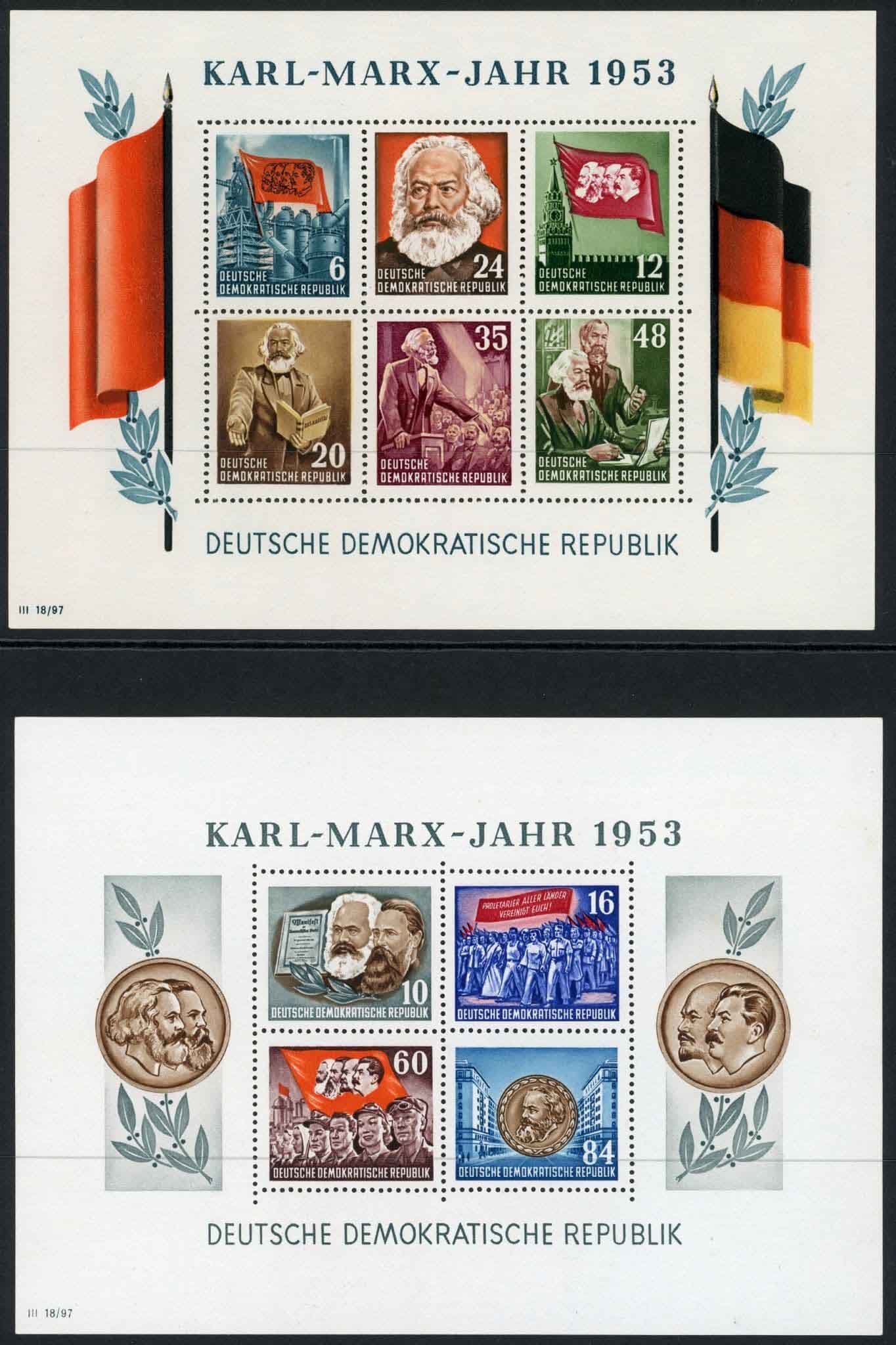 Germany / East 1953 SG.MS111a U/M (2 sheets)