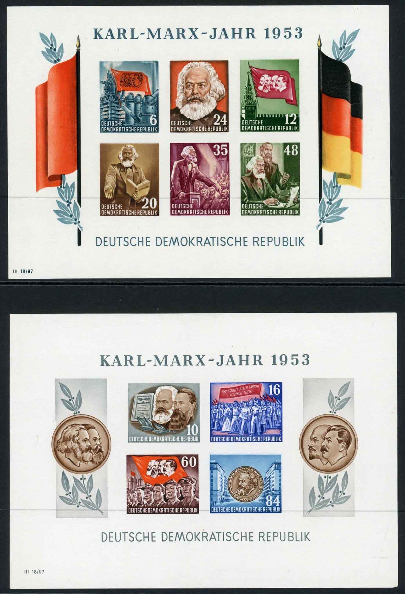 Germany / East 1953 SG.MS111c U/M (2 sheets)