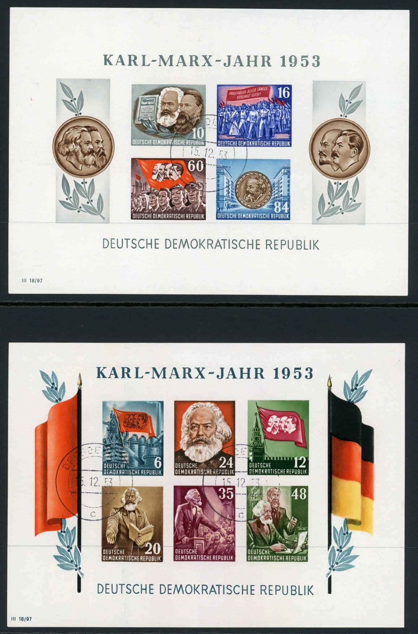 Germany / East 1953 SG.MSE111c F/U (2 sheets)