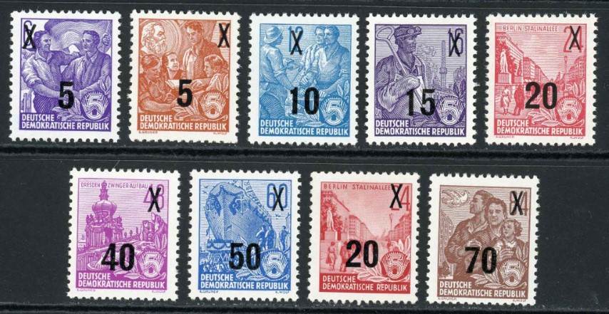 Germany / East 1954 SG.E189-E197 U/M