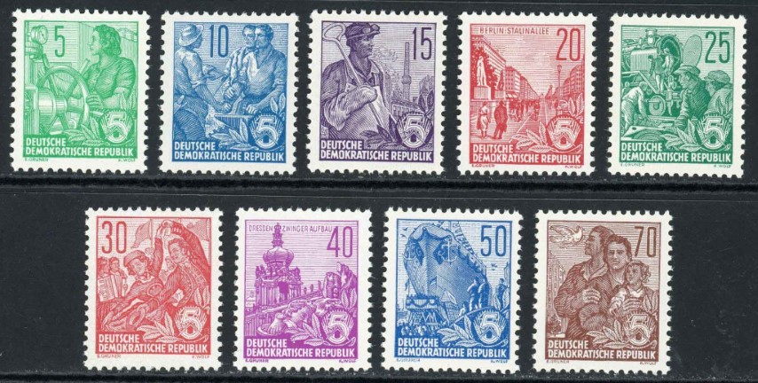 Germany / East 1957-60 SG.E310A-E319A U/M