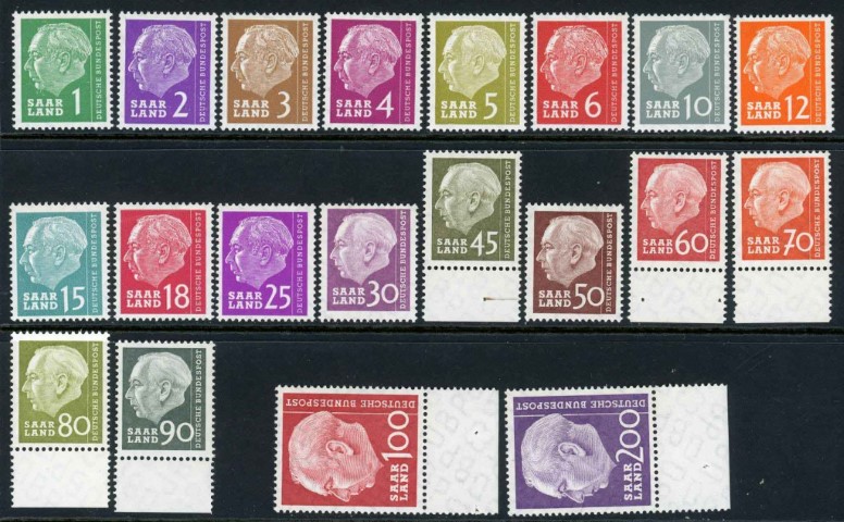 Germany / Saar 1957 SG.377-396 U/M (1)