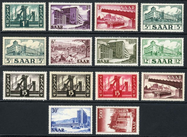 Germany / Saar / French Occupation 1952-55 SG.316-334 U/M