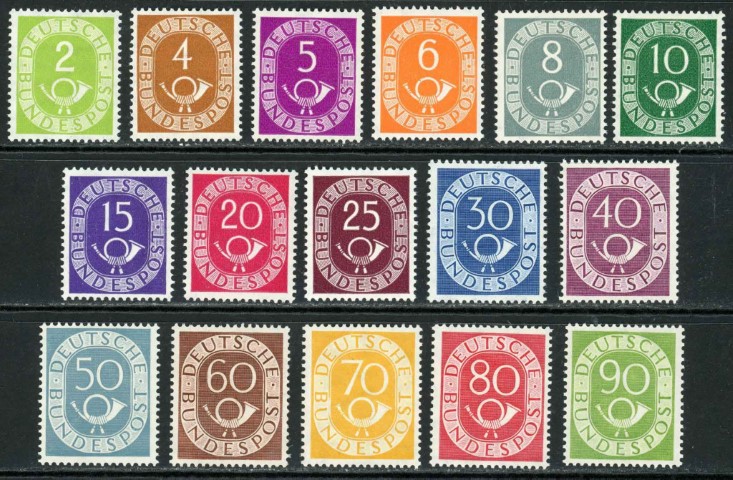 Germany / West 1951-52 SG.1045-1060 L/M/M