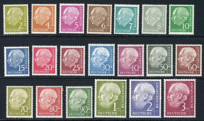 Germany / West 1954-60 SG.1103-1122 U/M