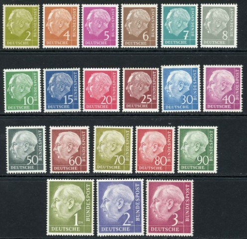 Germany / West 1954-60 SG.1103-1122 U/M