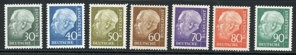 Germany / West 1956-57 SG.1122a-1122J U/M