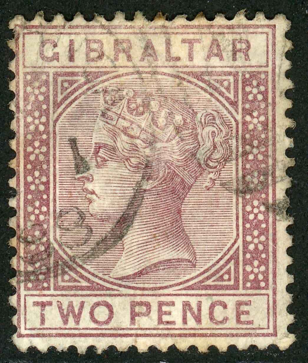 Gibraltar 1886-87 SG.10 F/U