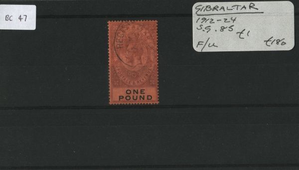 Gibraltar 1912-24 SG.85 F/U